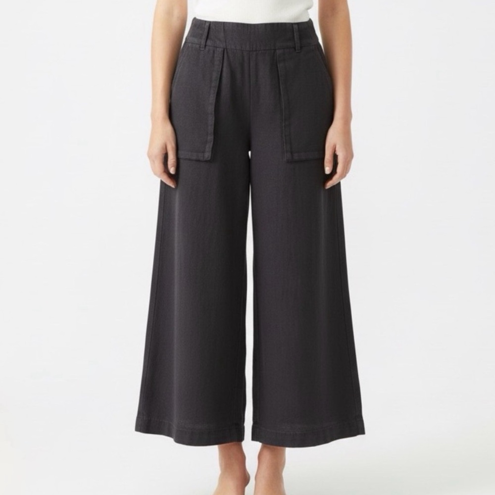 YFB Black Wide-Leg Pants YFB Black Pants Cropped Pants